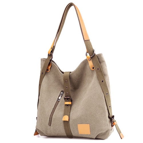 Ladies Canvas Tote Bag Multifunctional Purse Handbag Adjustable Shoulder