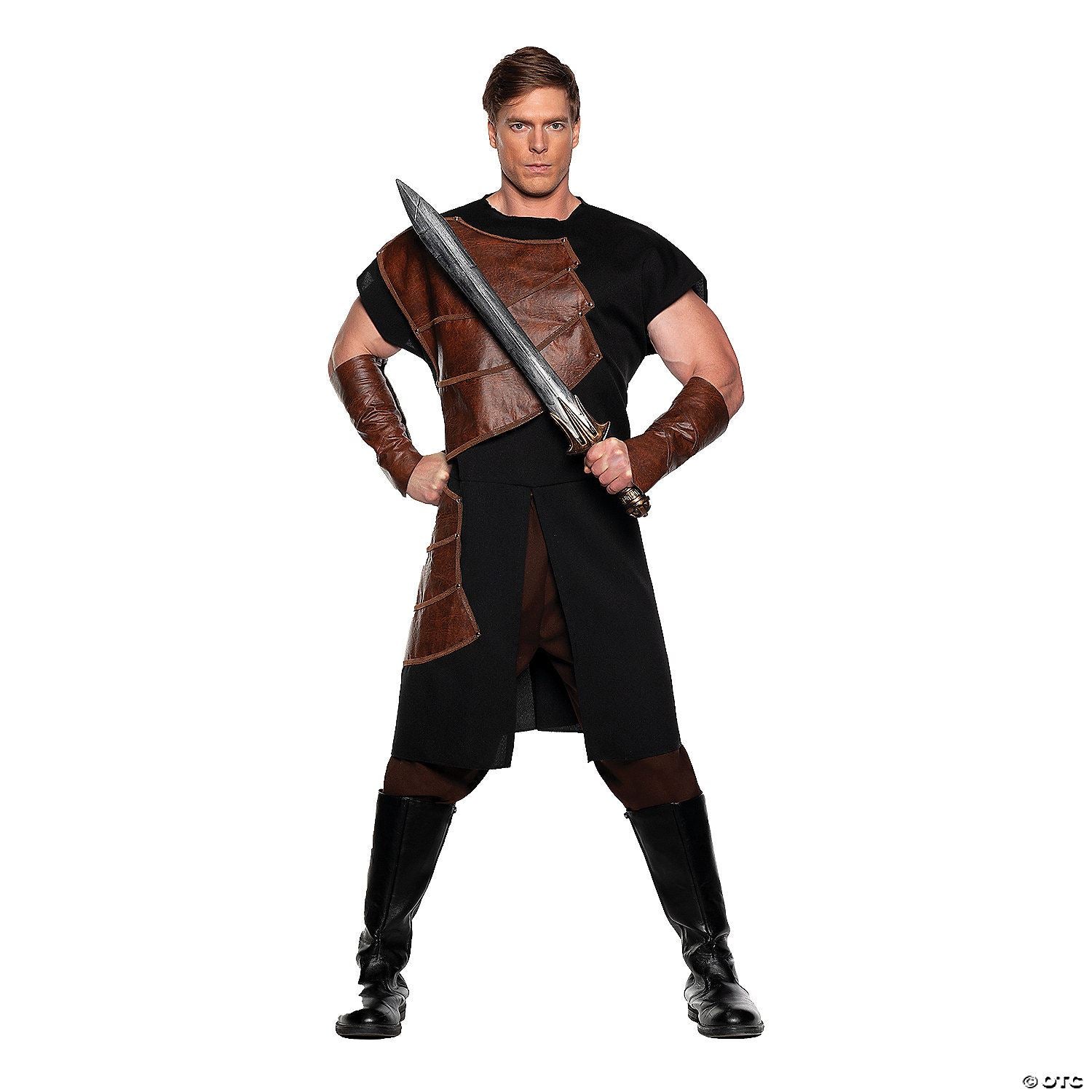 Mens Adult Dragon Slayer Brown Costume