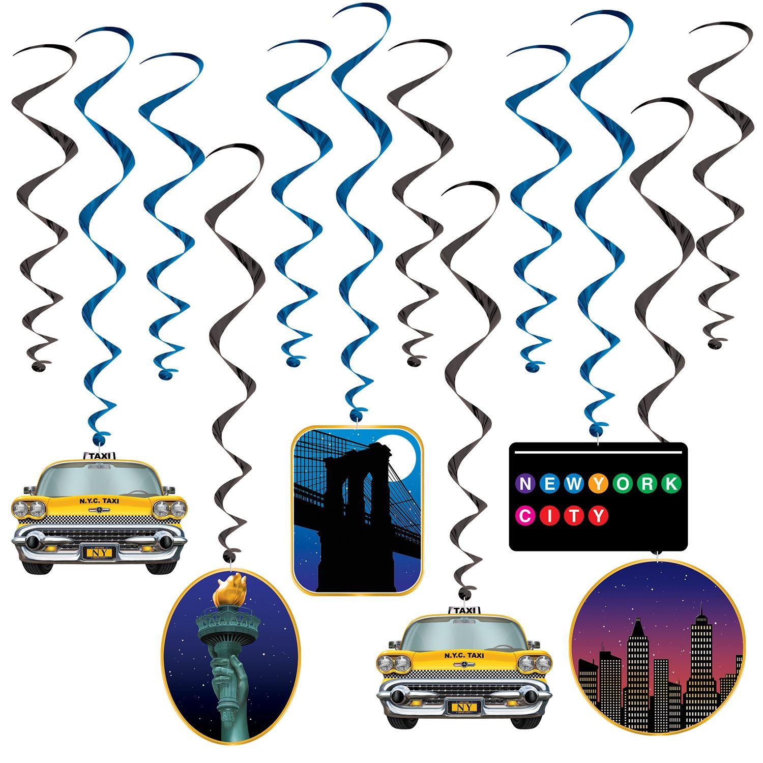 Beistle New York City Whirls | Party Supply | Decoration