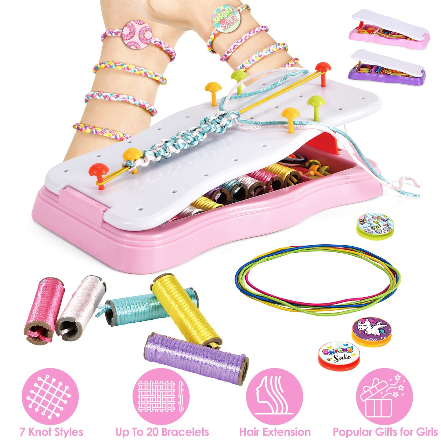Bracelet Making Kit DIY Arts and Crafts Toys Kids Travel Activity Set Birthday