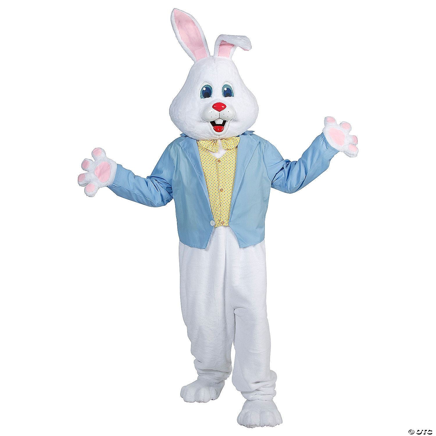 Adults Easter Bunny Costume With Blue Jacket Yellow Vest