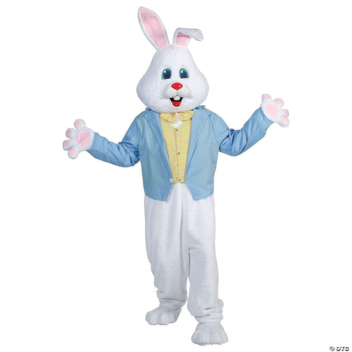Adults Easter Bunny Costume With Blue Jacket Yellow Vest