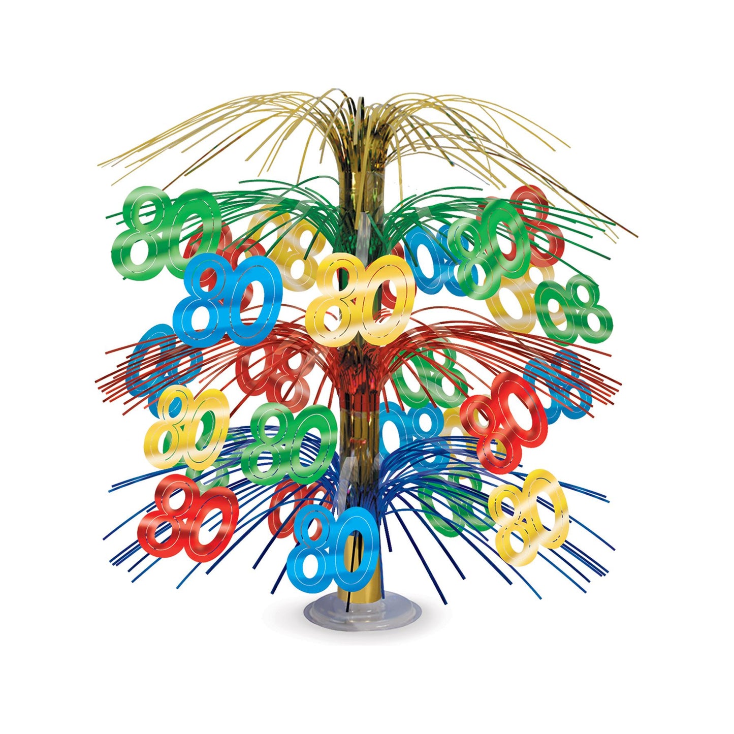 Beistle 80th Cascade Centerpiece - Birthday-Age Specific | Party Supply