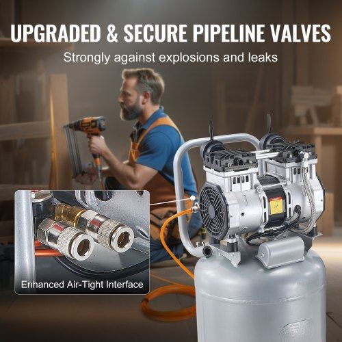 13 Gallon Air Compressor 2HP 4.6 SCFM@90PSI Oil Free Air Compressor Tank 66d