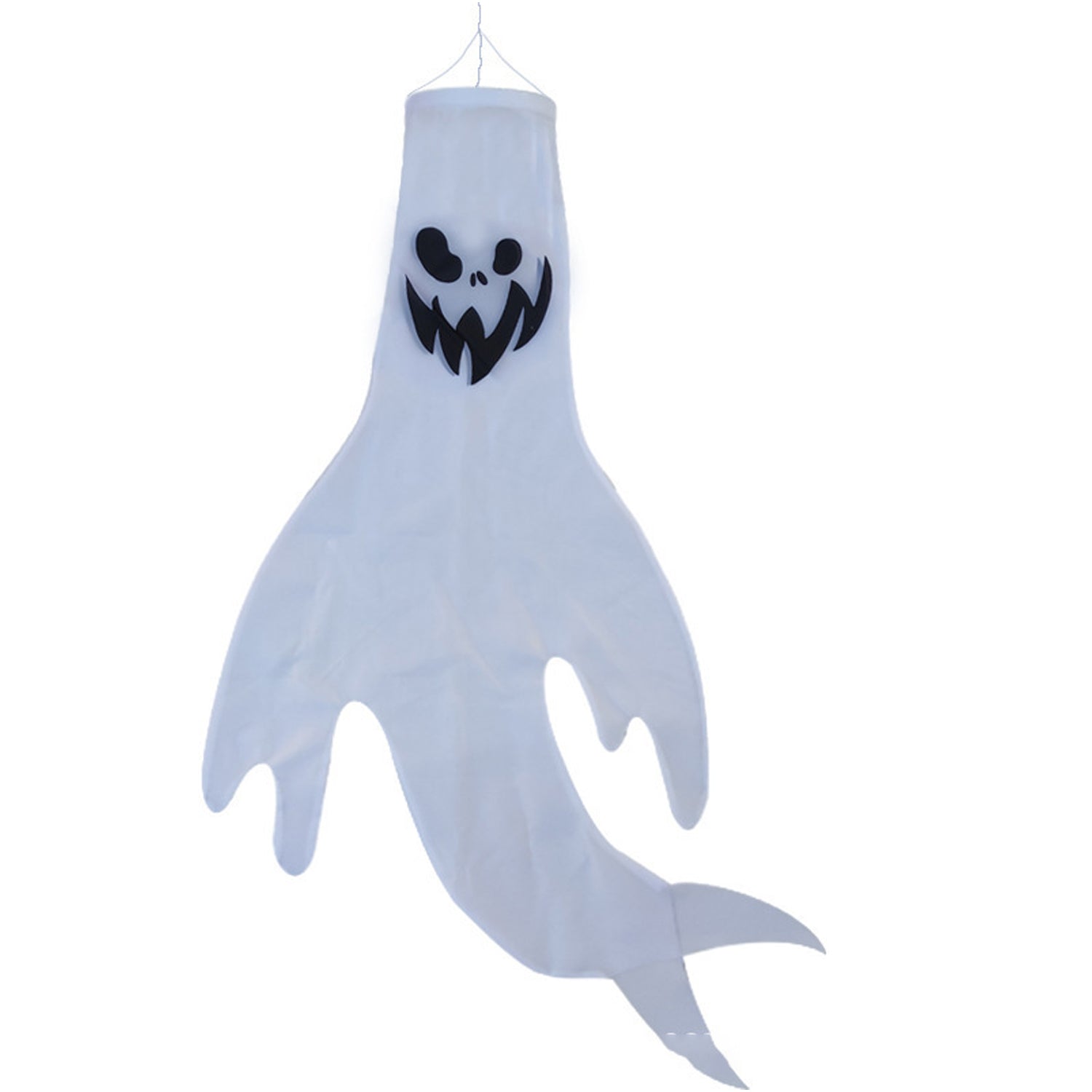 4Pcs Halloween Ghosts With Witch Hats Windsocks Hanging Decoration With