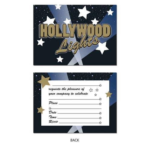Beistle Hollywood Lights Invitations (8/pkg) - Party Supply for Awards Night