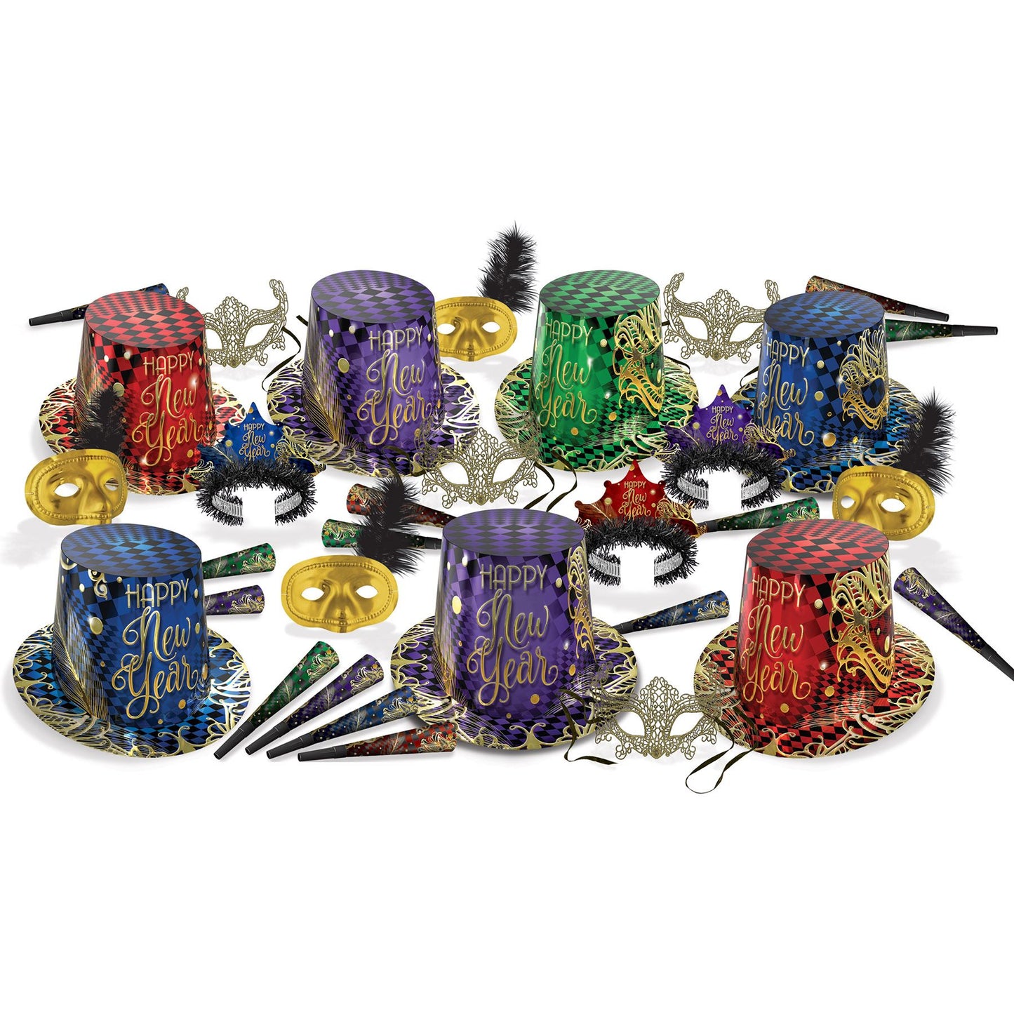 Beistle Midnight Masquerade Asst for 50 - New Years | Party Supply