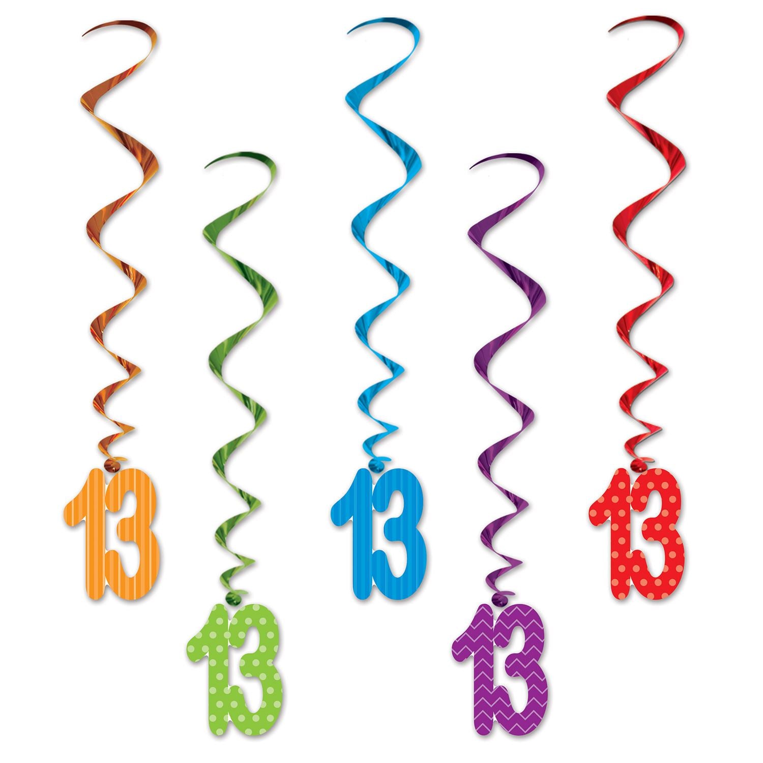 Beistle 13 Whirls - Birthday-Age Specific | Party Supply | Decoration