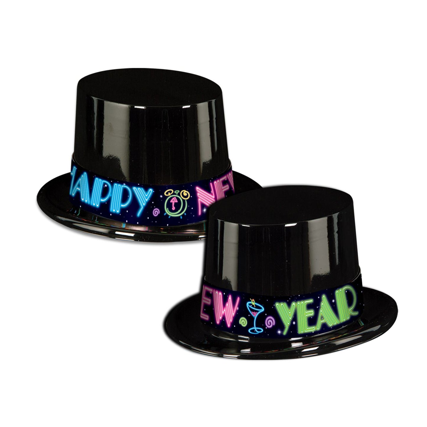 Beistle Neon New Year Topper Hats - New Years | Party Supply | Decoration