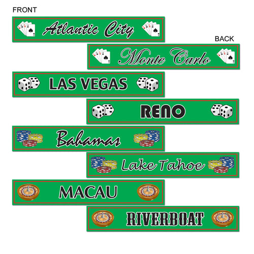 Beistle Gambling Destination St Sign Cutouts - Casino | Party Supply