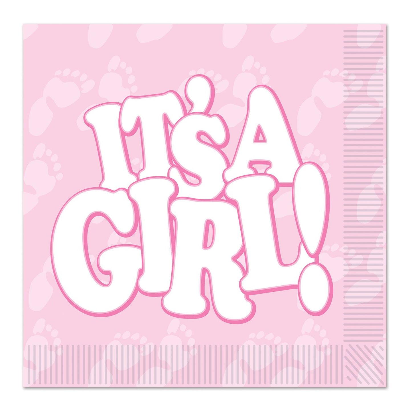 Beistle It's A Girl! Beverage Napkins - Baby Shower | Party Supply