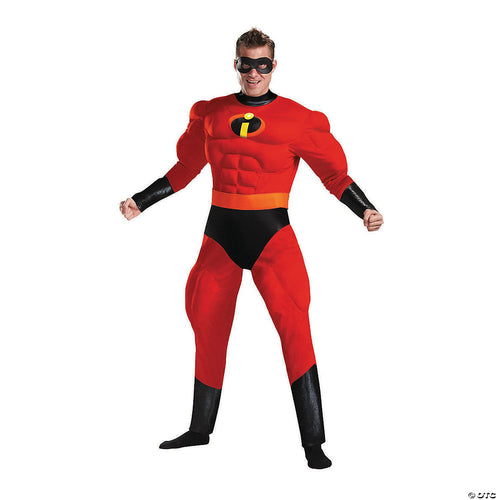 Mens Plus Size Deluxe Muscle Chest Incredibles 2 Mr. Incredible Costume