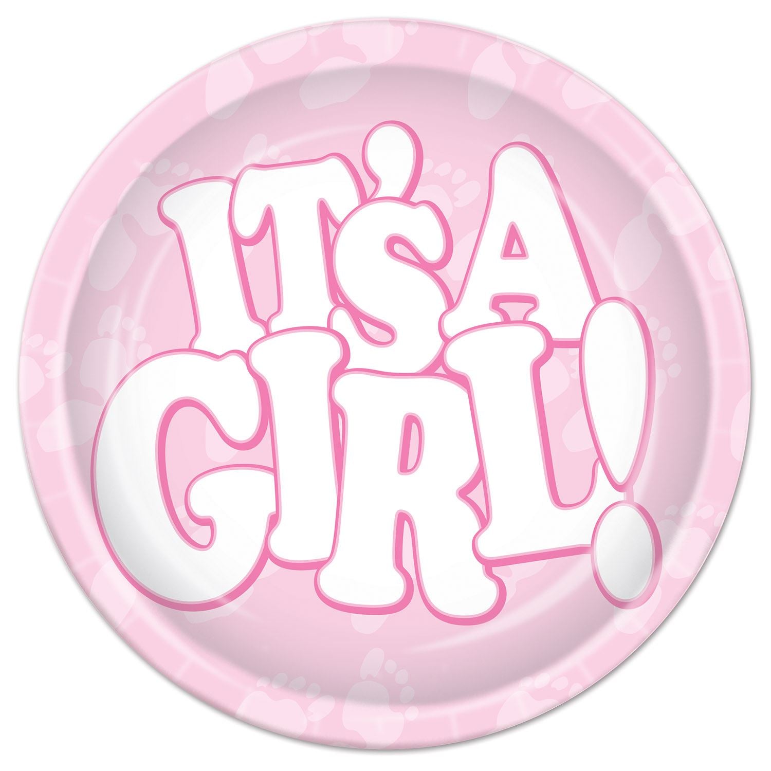 Beistle It's A Girl! Plates - Baby Shower | Party Supply | Decoration