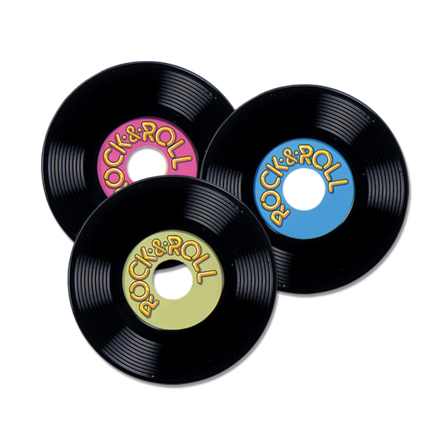 Beistle Customizable Plastic Records - 50's/Rock & Roll | Party Supply