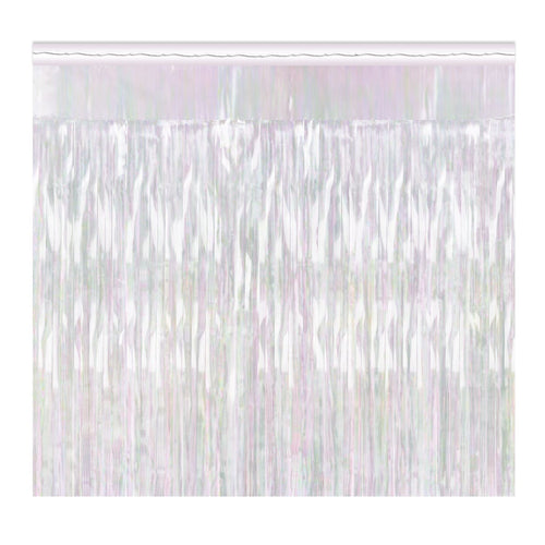 Beistle 2-Ply FR Metallic Fringe Drape - Opalescent - General Occasion | Party