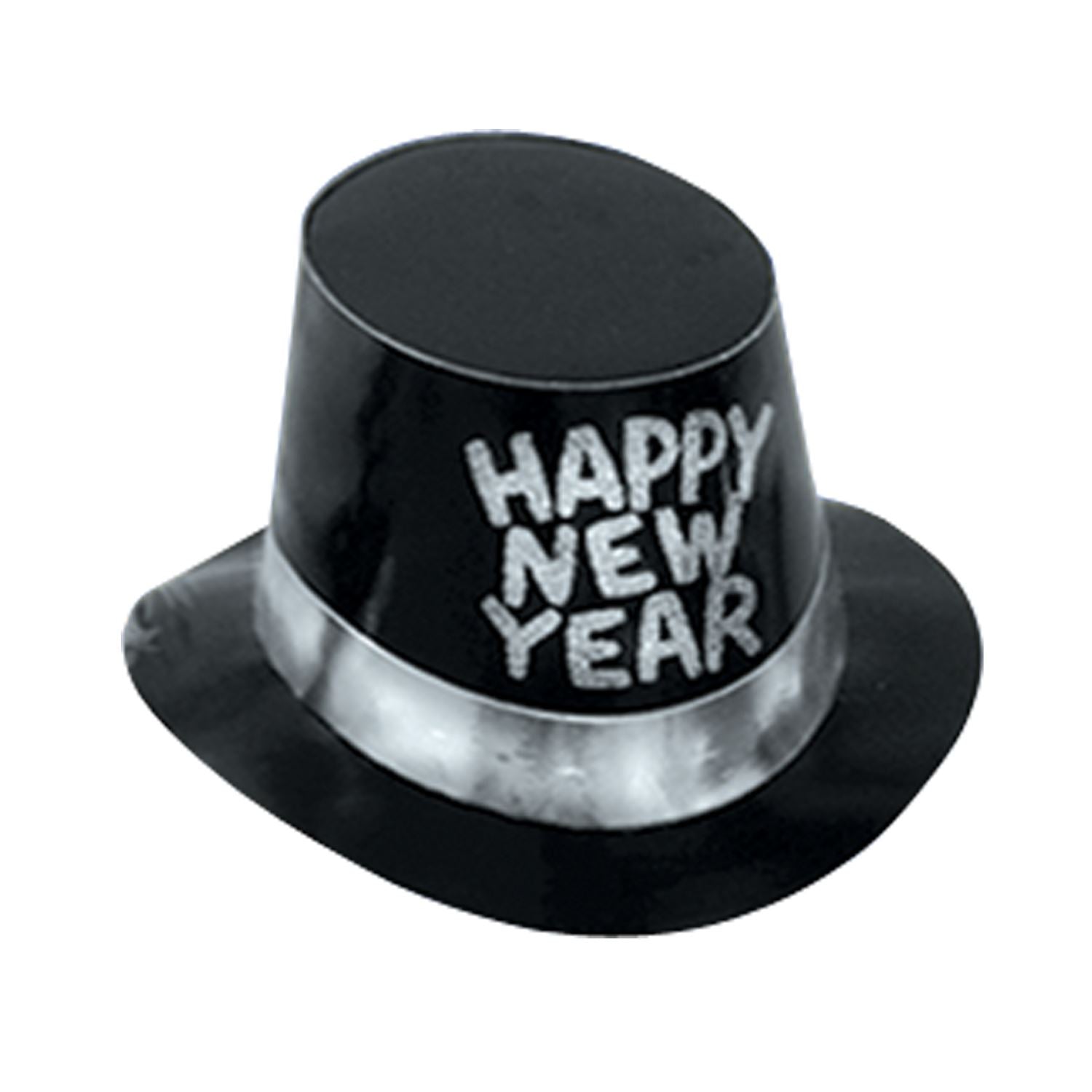 Beistle Black and Silver New Year Hi-Hats - New Years | Party Supply