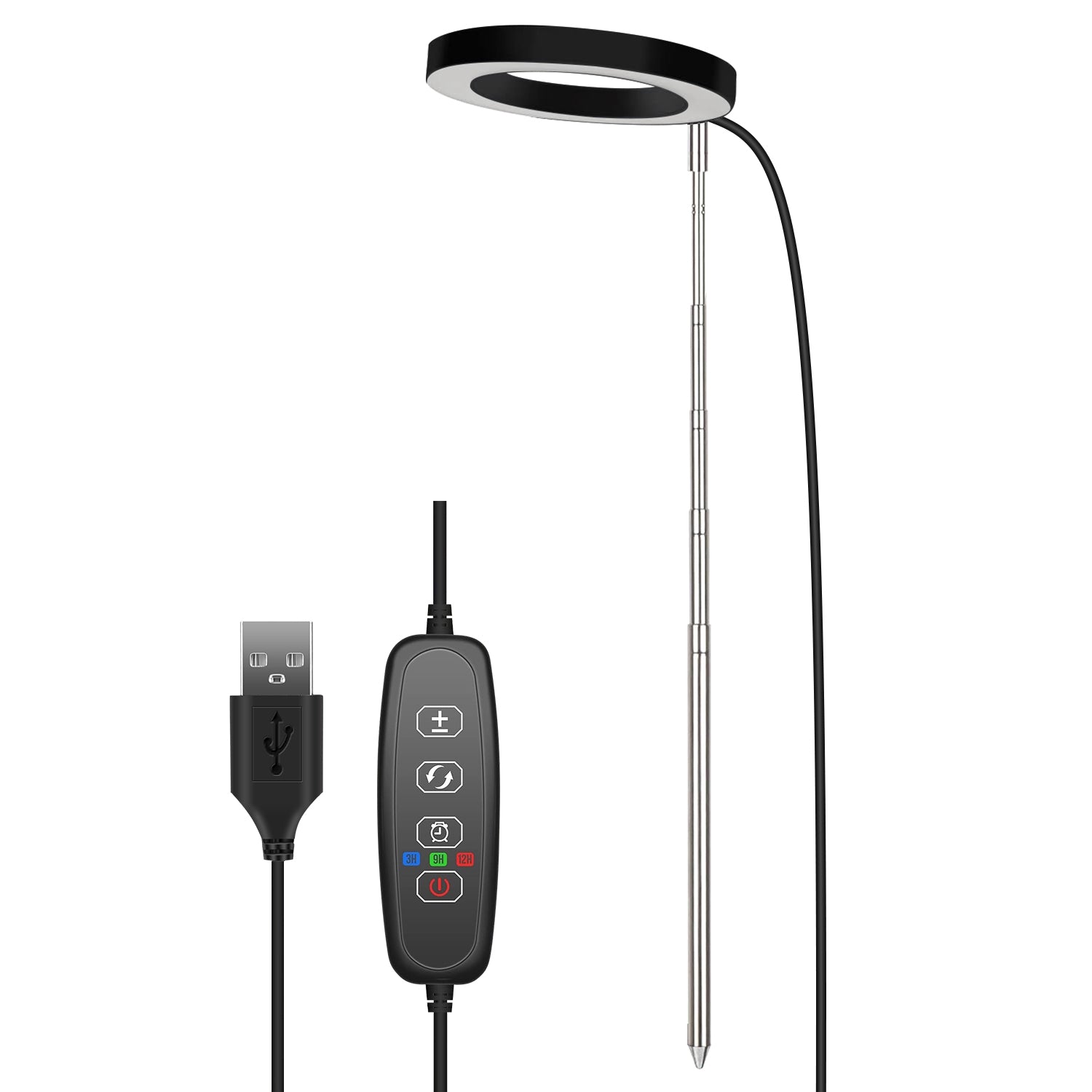 Plant Grow Light LED Full Spectrum Circle Growing Lamp with 3/9/12Hours Aut 8875