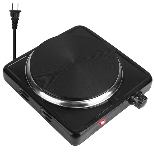 1500W Electric Single Burner Portable Heating Hot Plate Stove Countertop RV
