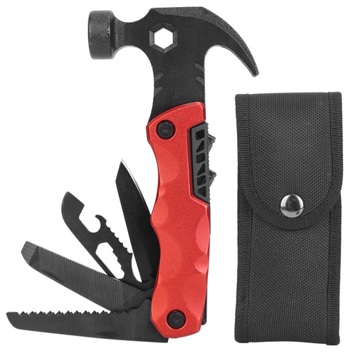 13 In 1 Multi-tool Hammer Outdoor Camping Survival Tools with Pouch Bag Safety