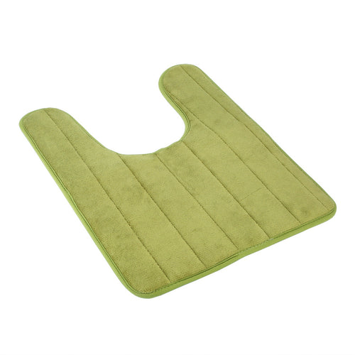 U Shaped Bathroom Rugs Contour Non-slip Toilet Mat Absorbent Cozy Velvet Fl 4476