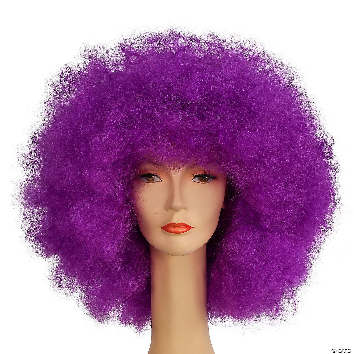Adults Purple Super Deluxe Afro Wig | Purple-Dark