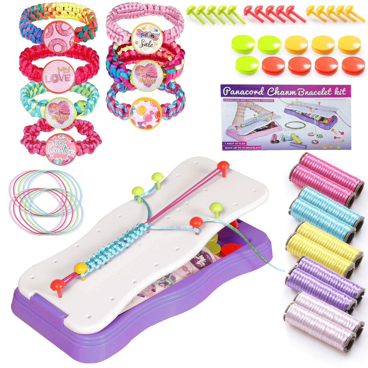 Bracelet Making Kit DIY Arts and Crafts Toys Kids Travel Activity Set Birthday