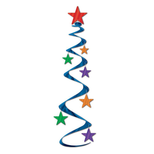 Beistle Multi-Color Star Whirls - New Years | Party Supply | Decoration