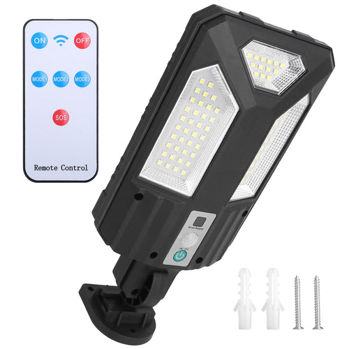 Solar Wall Light Outdoor 87 LED Beads PIR Motion Sensor Remote Control Wireless