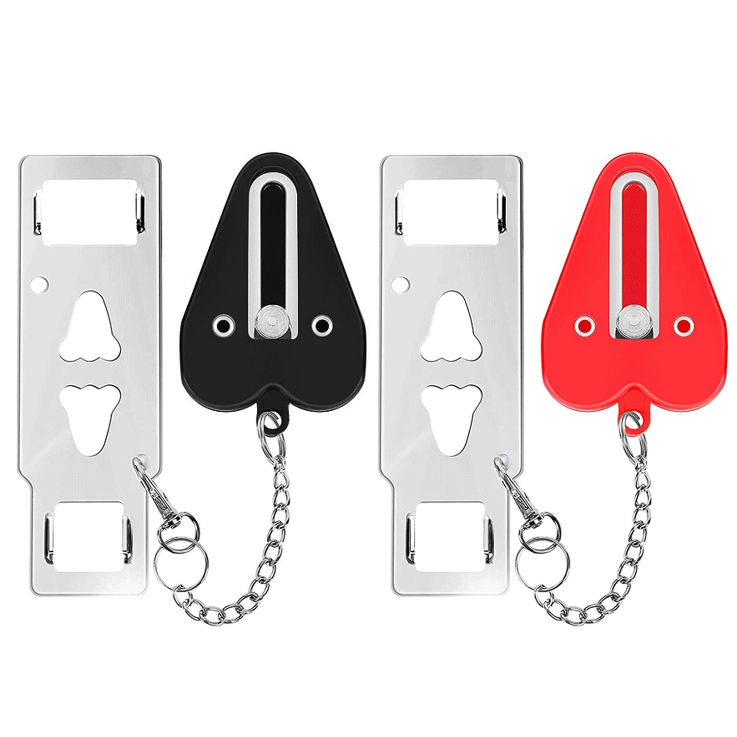 2Pcs Portable Travel Door Lock Home Hotel Apartment Security Lock Anti Theft