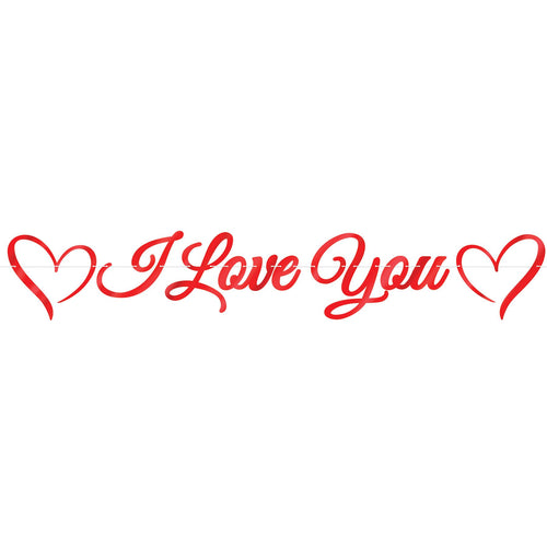 Beistle Foil I Love You Streamer - Valentines | Party Supply | Decoration