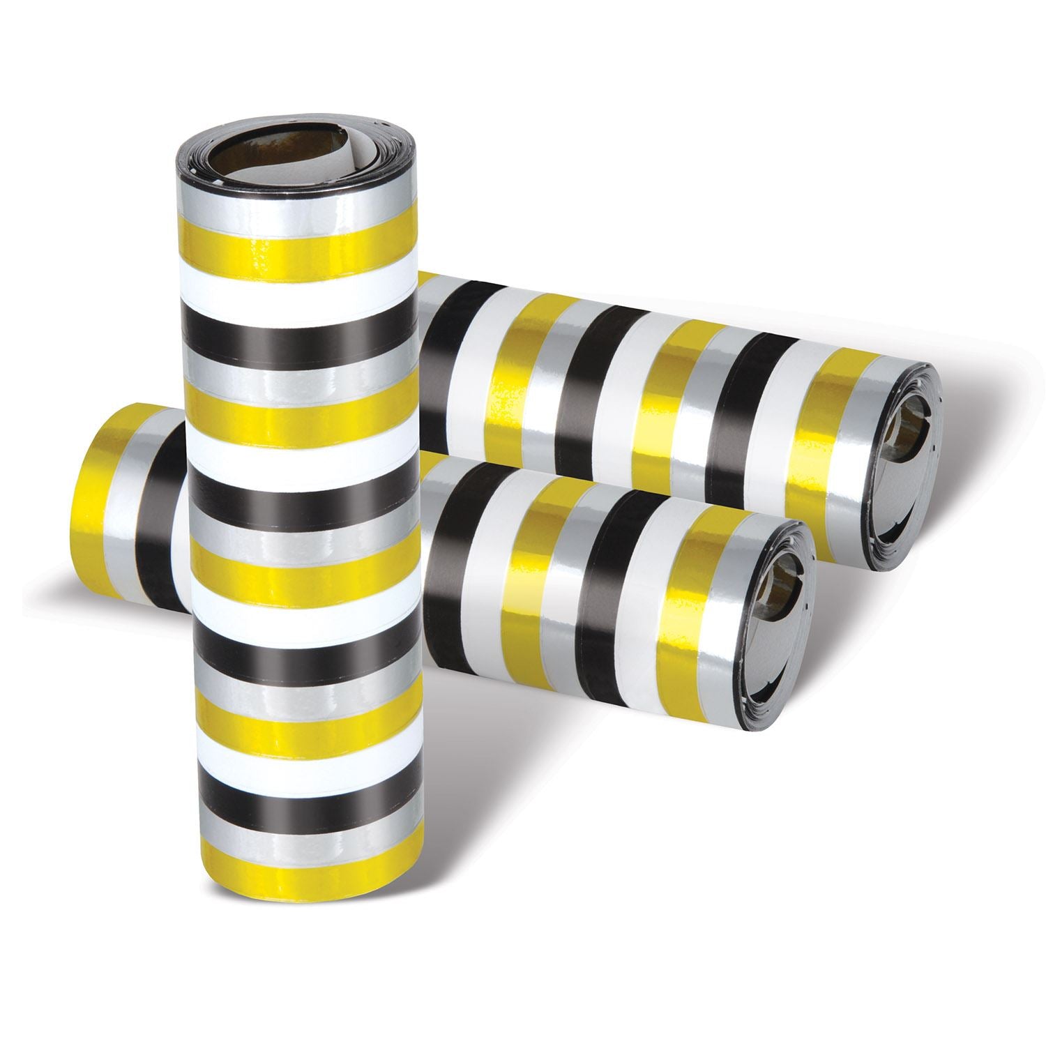 Beistle Metallic Serpentines - Gold-White-Silver-Black - New Years | Party