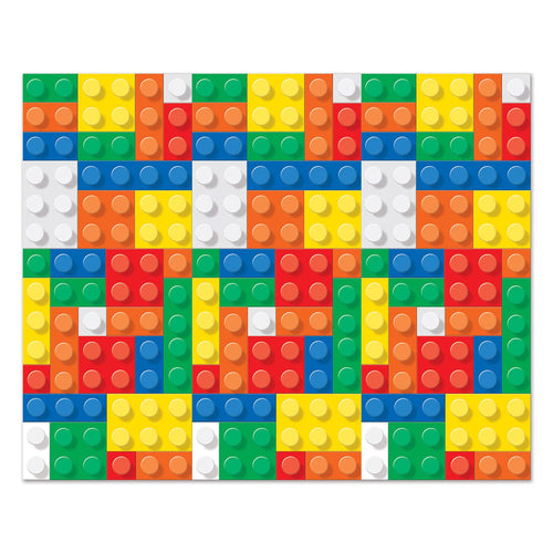 Beistle Building Blocks Backdrop | Party Supply | Decoration