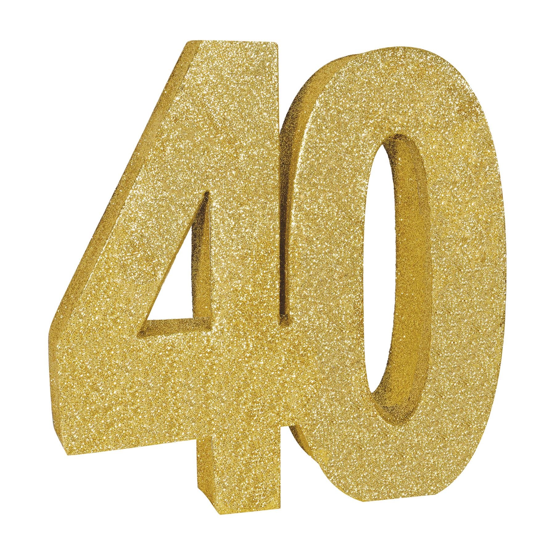 Beistle 3-D Glittered "40" Centerpiece - Birthday-Age Specific | Party Supply