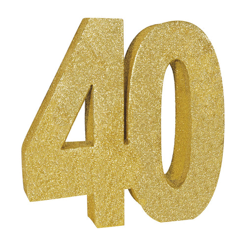 Beistle 3-D Glittered "40" Centerpiece - Birthday-Age Specific | Party Supply