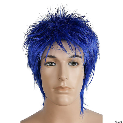 Mens Royal Blue Rod Wig