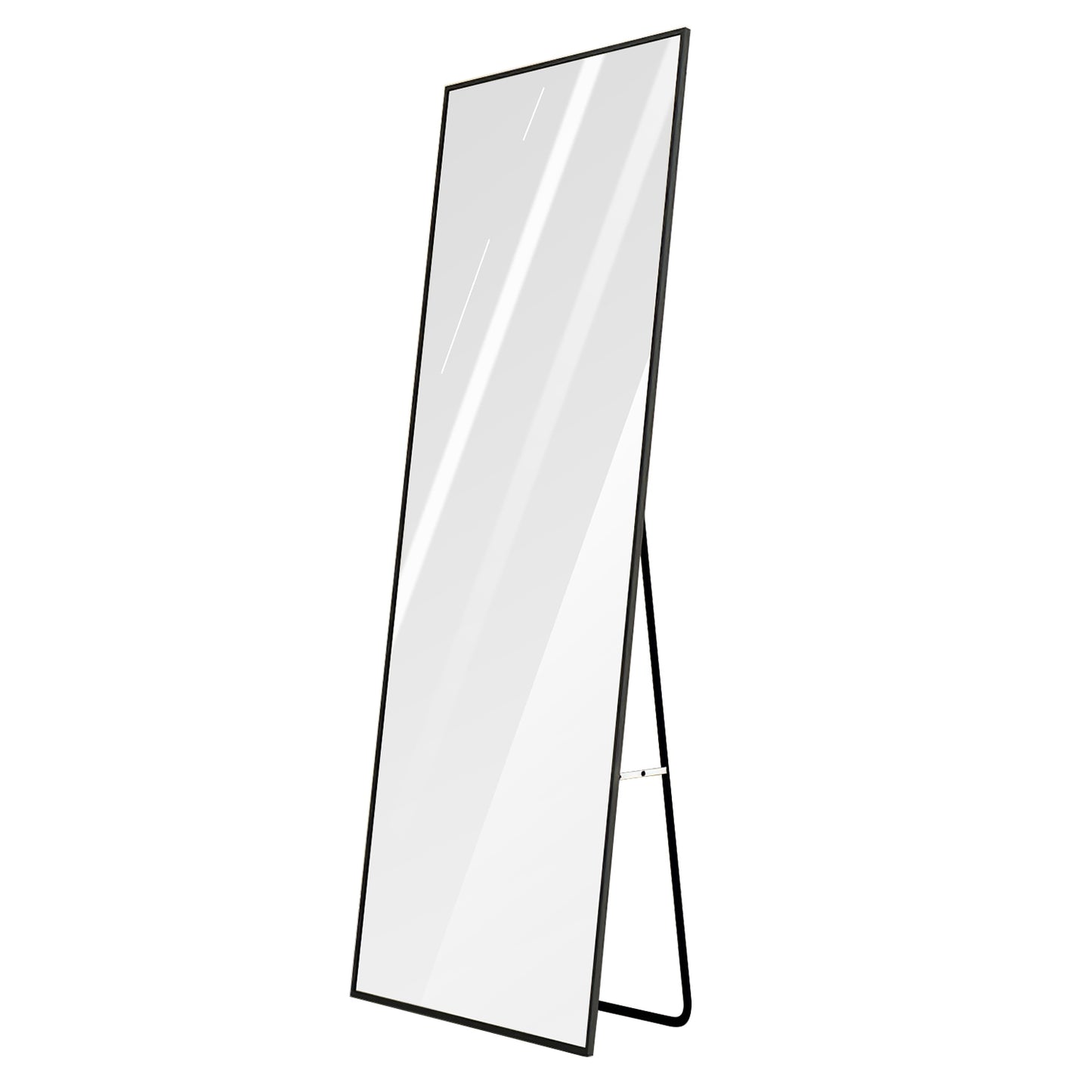 Full Length Mirror 63x18.9in Aluminum Alloy Wall Mirror Free Standing Floor