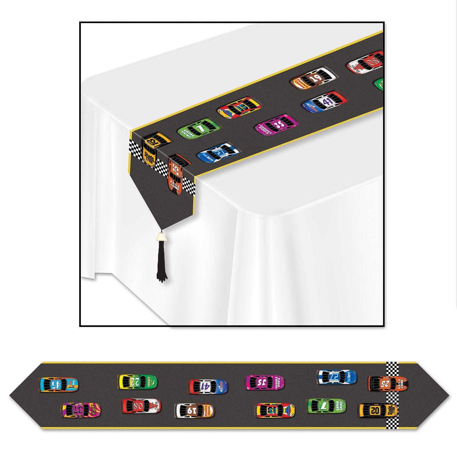 Beistle Printed Racing Table Runner | Party Supply | Decoration