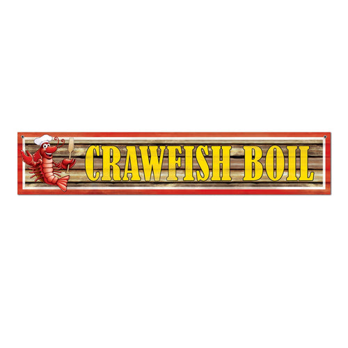 Beistle Crawfish Boil Banner - Mardi Gras | Party Supply | Decoration