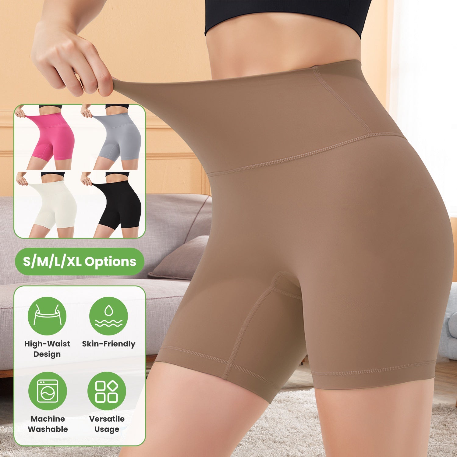 Women s High Waist Biker Shorts Tummy Control Pants Athletic Leggings Spandex