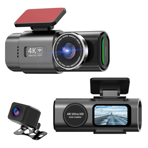 4K/1080P Dual Chanel Car Dash Cam 2.4GHz WiFi Car Camera Mini Driving Recorder