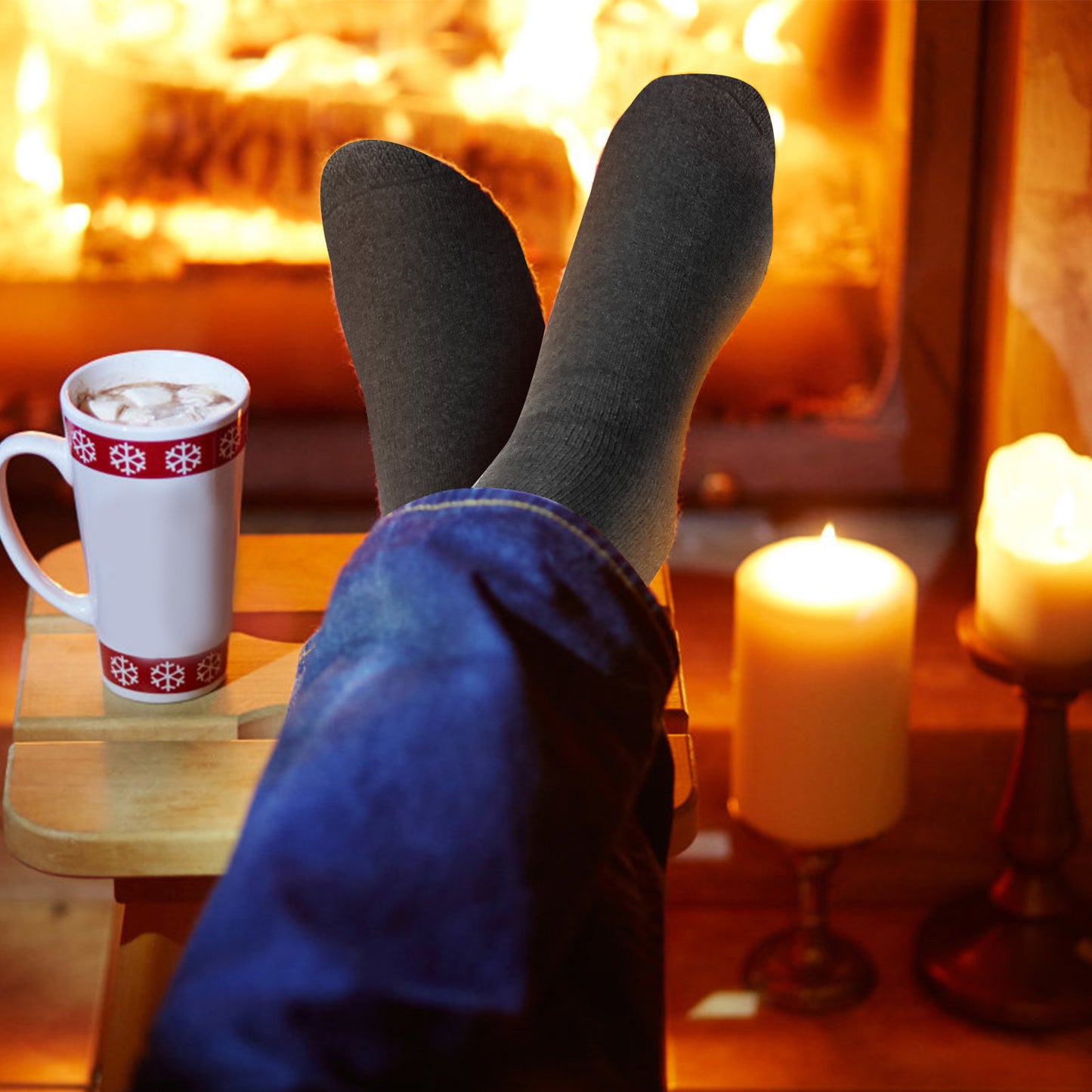 3 Pairs Men Warm Wool Socks Soft Cozy Winter Thermal Socks For Men Thick