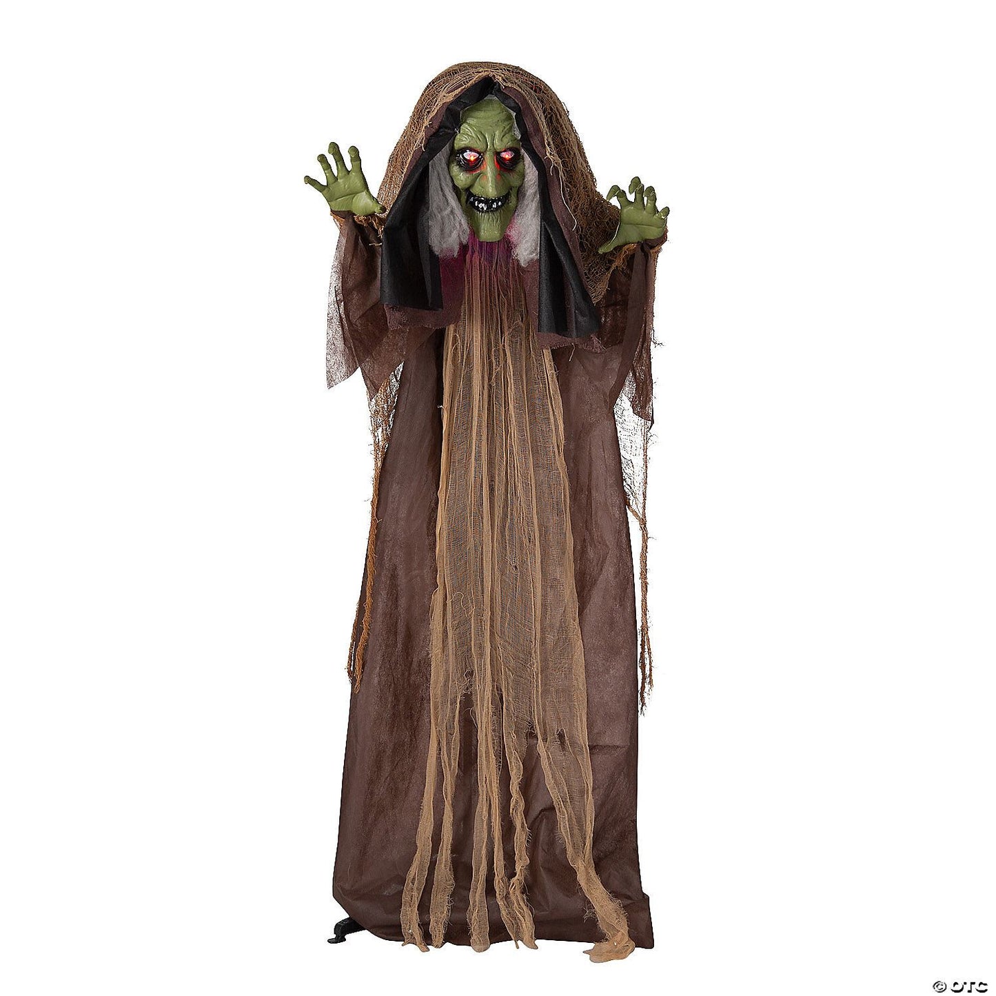 43 1/4" x 57" Light-Up Standing Hunchback Witch Halloween Decoration