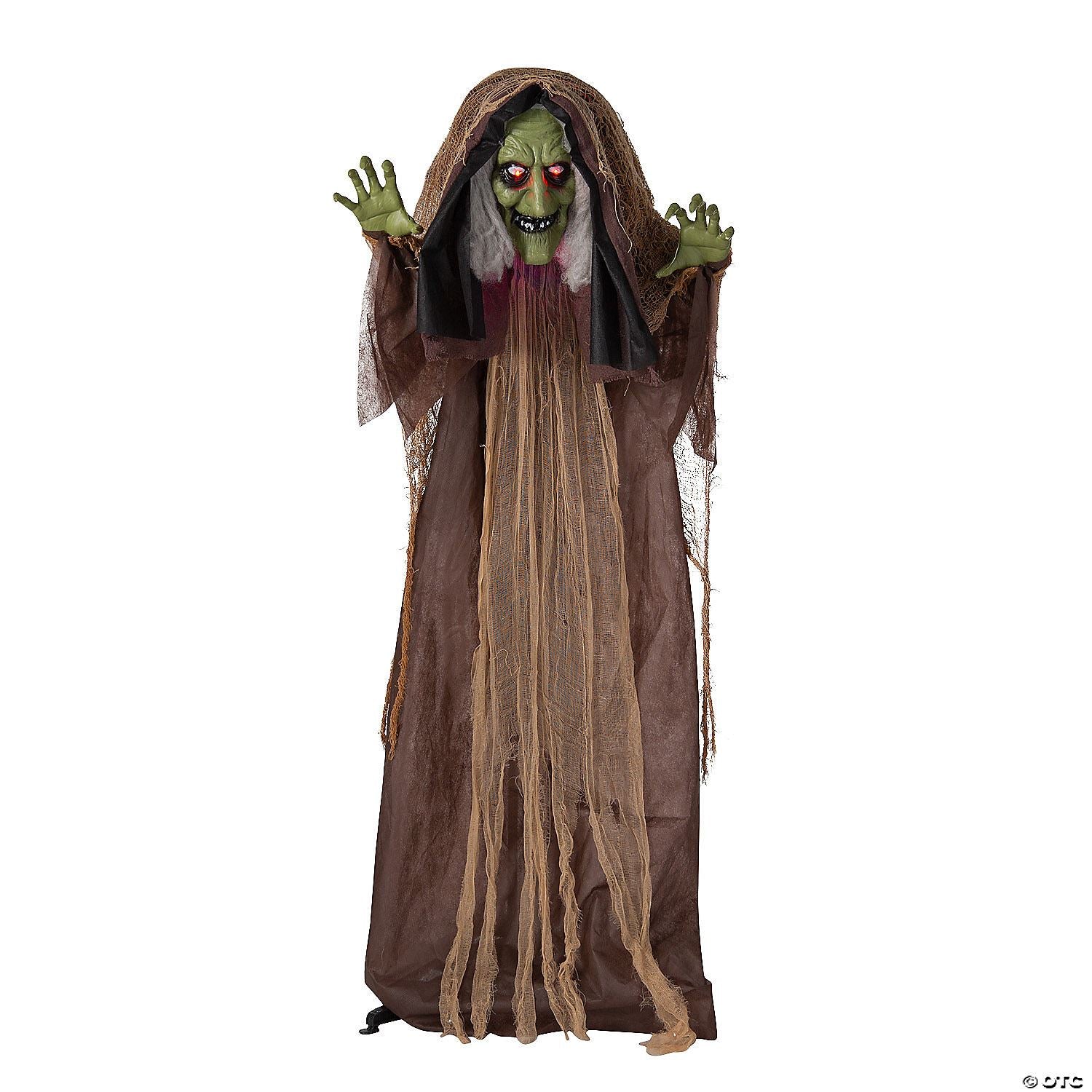 43 1/4" x 57" Light-Up Standing Hunchback Witch Halloween Decoration