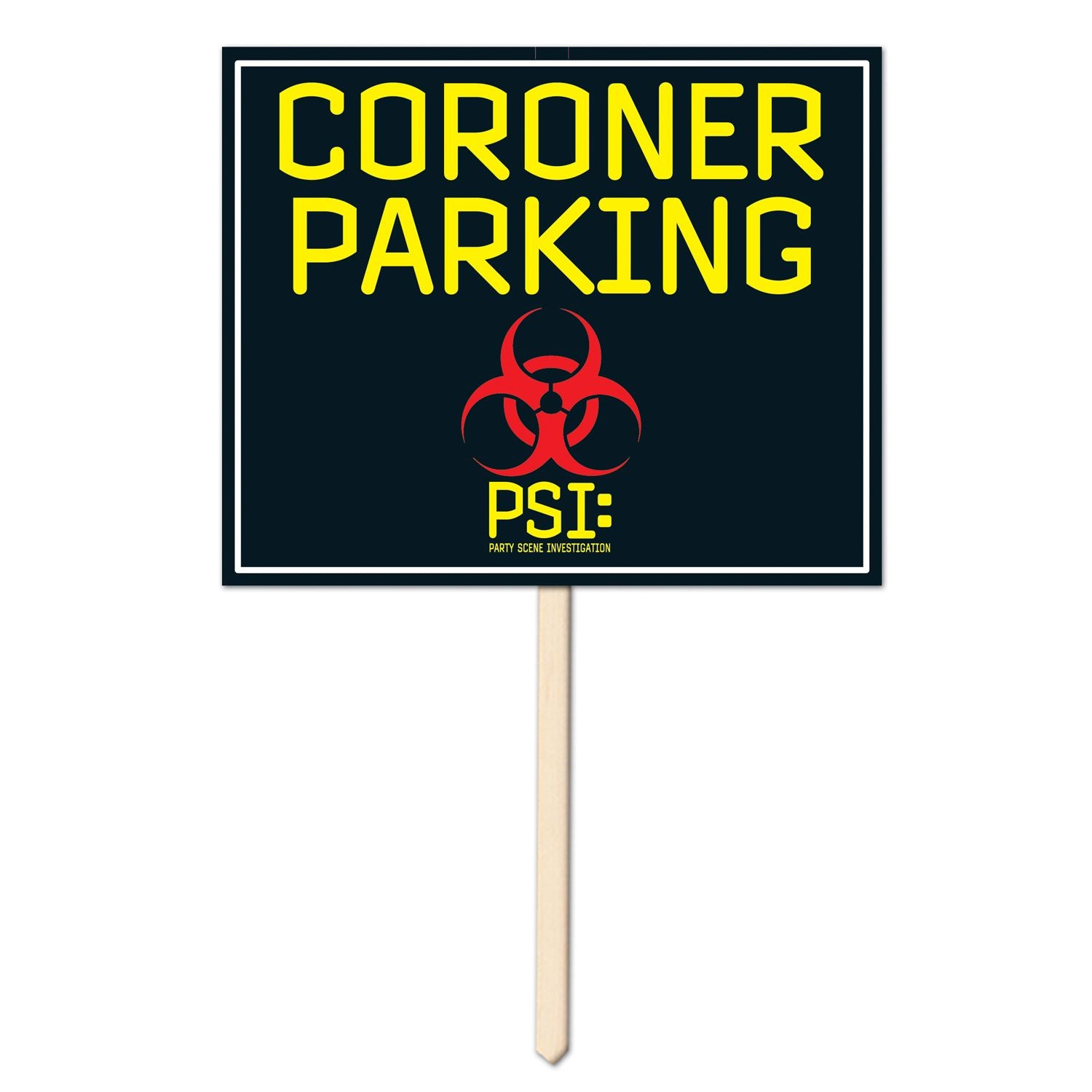 Beistle Coroner Parking Yard Sign - Crime Scene | Party Supply | Decoration