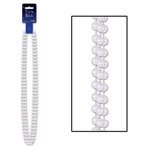 Beistle White Party Beads - 20's | Party Supply | Decoration