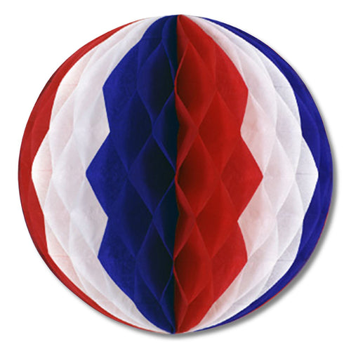 Beistle Red, White, and Blue Art-Tissue Ball, 12 inch - Patriotic | Party
