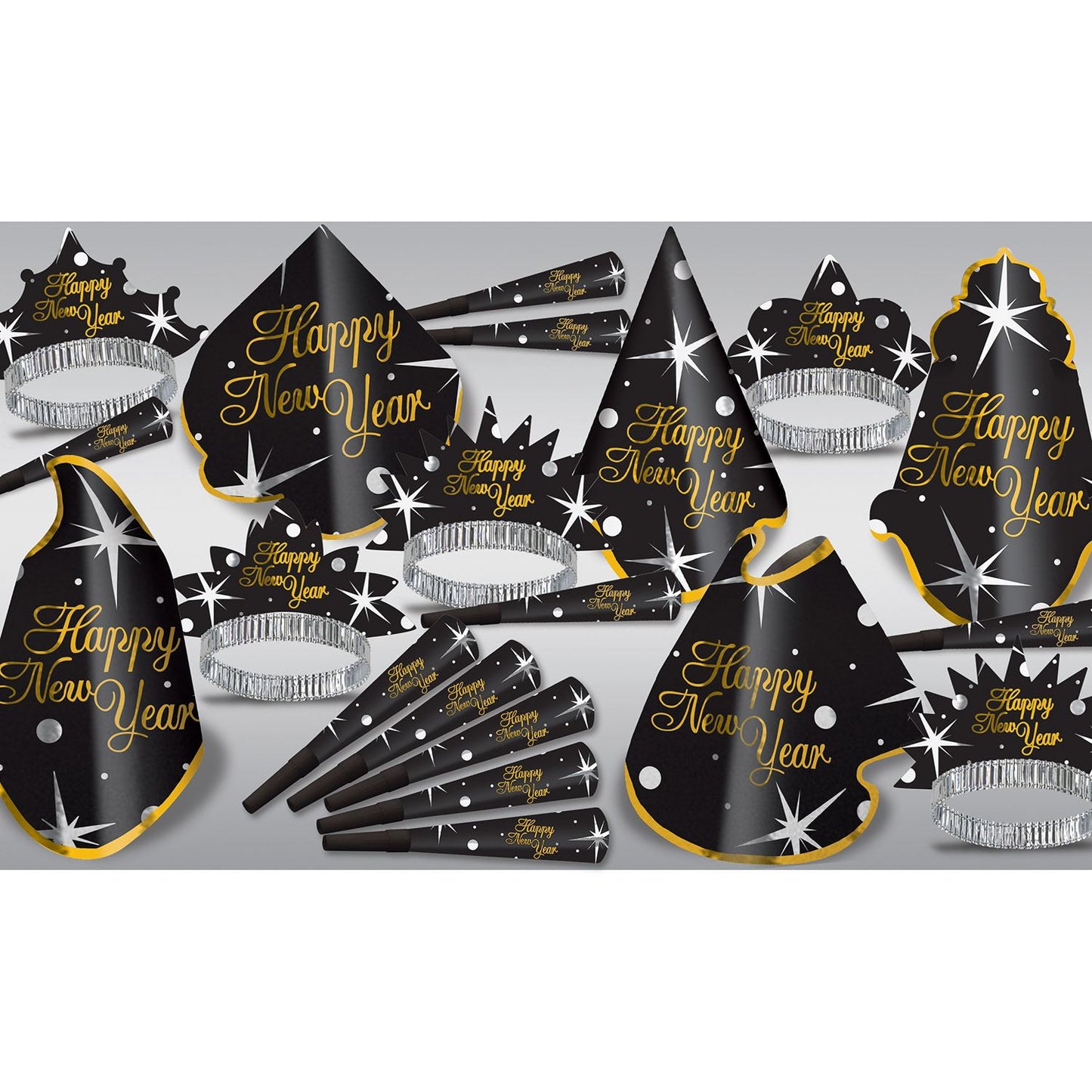 Beistle Shimmer Assortment for 10 - New Years | Party Supply | Decoration