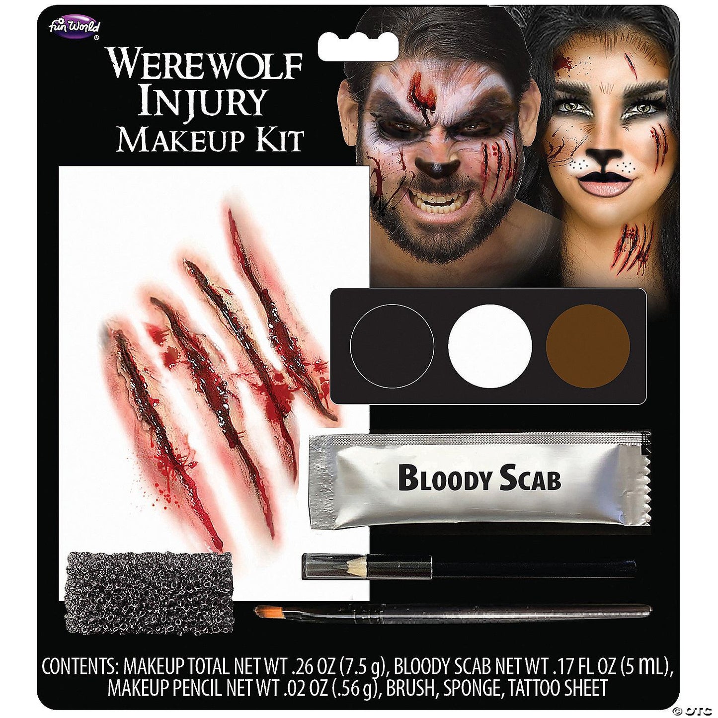 Unisex | Deadly Character Werewolf Injury Makeup Kit