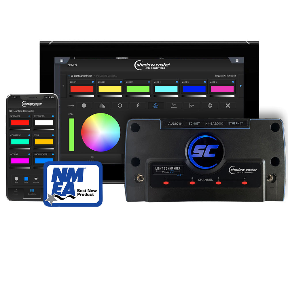 Shadow-Caster Light Commander Version 2 - 6-Zone Lighting Controller w/Bluetooth/Wi-Fi, NMEA 2000 HTML Ethernet Connectivity [SCM-LC-N2K-PLUS-V2]