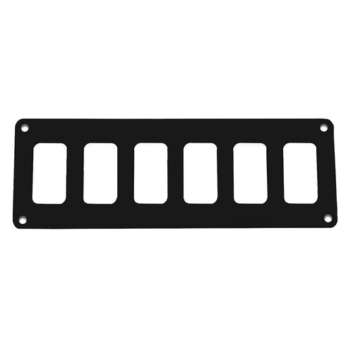 Pacer Switch Panel - 6 Switch 1 Row - 8" x 2.75" - Black Powder Coated Aluminum [PSC-61-BK]